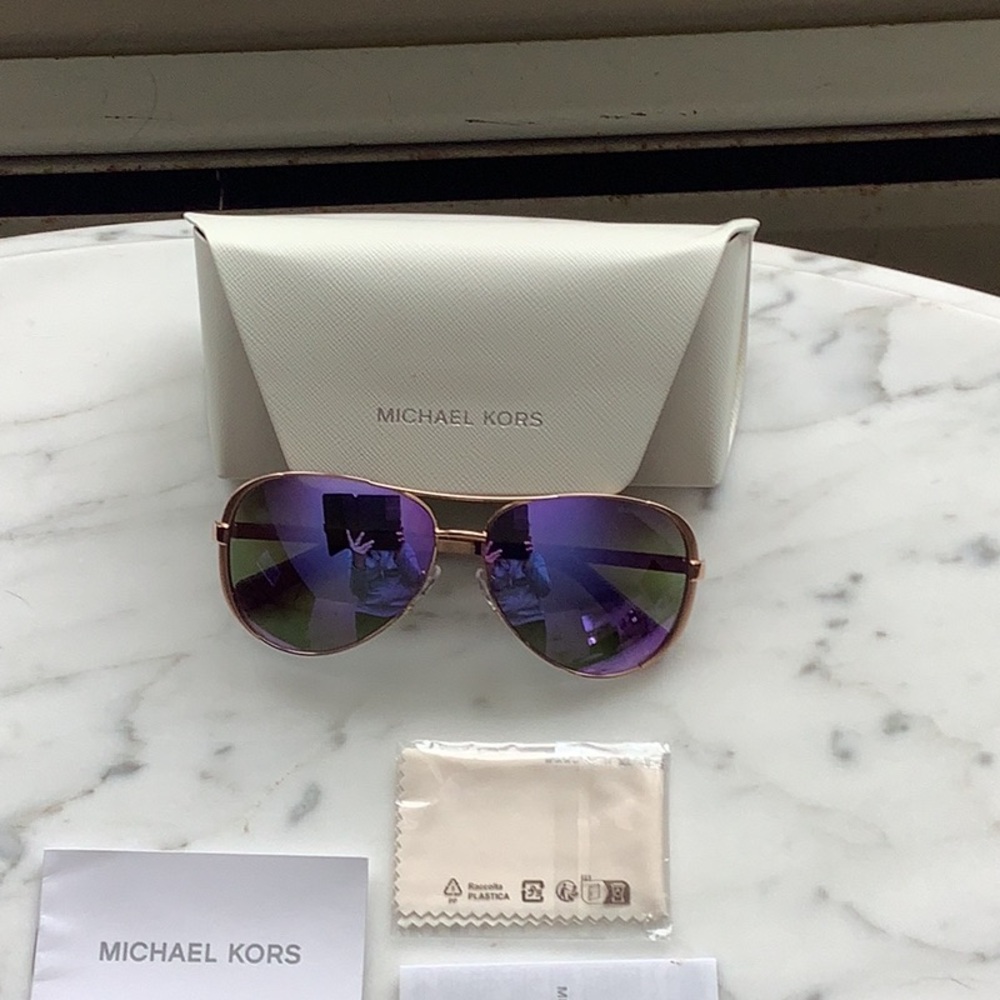 Michael Kors Purple Aviator Sunglasses